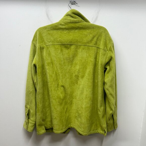 Teddy Fresh Green Fleece Button-Up Shirt Jacket With Pockets M - Picture 6 of 9